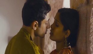 Indian couple kissing